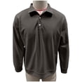 thumbnail image 4 of fnnxeal Mens Polo Shirts, Button Long Sleeve Casual Waffle Fall Winter Collared Black Polo Shirts for Men Size 4XL, 4 of 4