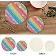 thumbnail image 7 of Coolnut Rainbow and Stars Trivets Pot Holders Set of 2 Potholders for Kitchens Pure Cotton Thread Weave Trivets,Hot Pads for Kitchens,Coasters,Placemats,Spoon Rest for Cooking Home Decor, 7 of 7