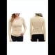thumbnail image 2 of Camisetas Básicas Ajustadas Informales de Cuello Redondo y Larga Acanaladas para Mujer Beige Marrón M, 2 of 6