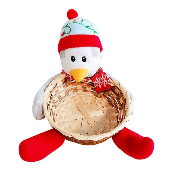 VerPetridure Christmas Candy Storage Basket Decoration Santa Claus Storage Basket Gift Large