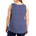 thumbnail image 3 of fatyb Plus Size Women's Tank Tops Sleeveless Striped Tshirts Loose Tunic Womens Casual Summer Blouses, 3 of 6
