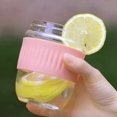 thumbnail image 5 of Glass Coffee Mug With Spill Proof Lid & Straw - 350ml, Pink | Reusable Glass Coffee Cup With Two Drinking Options - Glass Travel Mug With Silicone Sleeve | Leak Proof, Non-slip & Easy To Clean, 5 of 5