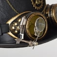thumbnail image 5 of GRACEART Steampunk Goggles & Adult Top Hat Black Gold two Size Novelty Item, 5 of 5