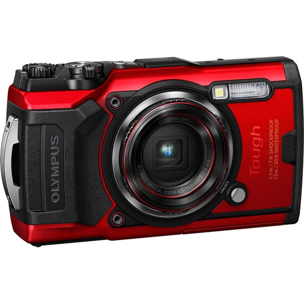 Wi-Fi◎ OLYMPUS Tough TG-6 防水コンデジ Olympus Tough TG-6 Waterproof Camera (Red) New - Wi-Fi with Extra