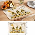 thumbnail image 6 of Yellow Bees Gnomes Placemats Set of 4 Spring Floral Branches Pastoral Place Mats Indoor Wipeable Table Mats Washable Cloth Dining Table Placemats for Kitchen Holiday Party Home Decor 13x19 Inch, 6 of 9