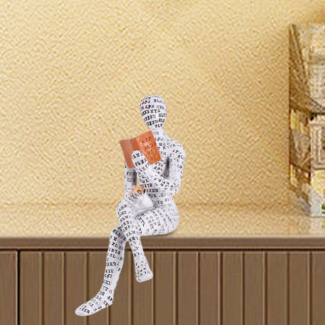 Estatua De Resina Lectura mujer estantería adornos decoración para el hogar dormitorio (estilo B) Wdftyju Libre de BPA
