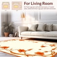 thumbnail image 2 of ODIKA 5'x7' Machine Washable Non-Slip Area Rug, Boho Floral Vines Accent Orange High Traffic Rug, Orange, 225231, 2 of 7