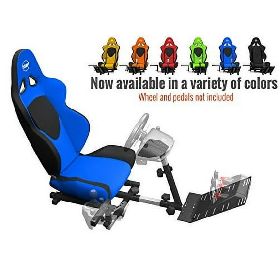 OpenWheeler Racing Wheel Stand Cockpit with Gear Shifter Mount, Blue