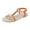 Orange, variant on Mostsola Espadrilles Flats for Women Braided T-Strap Sandals Elastic Ankle Strap Open Toe Shoes