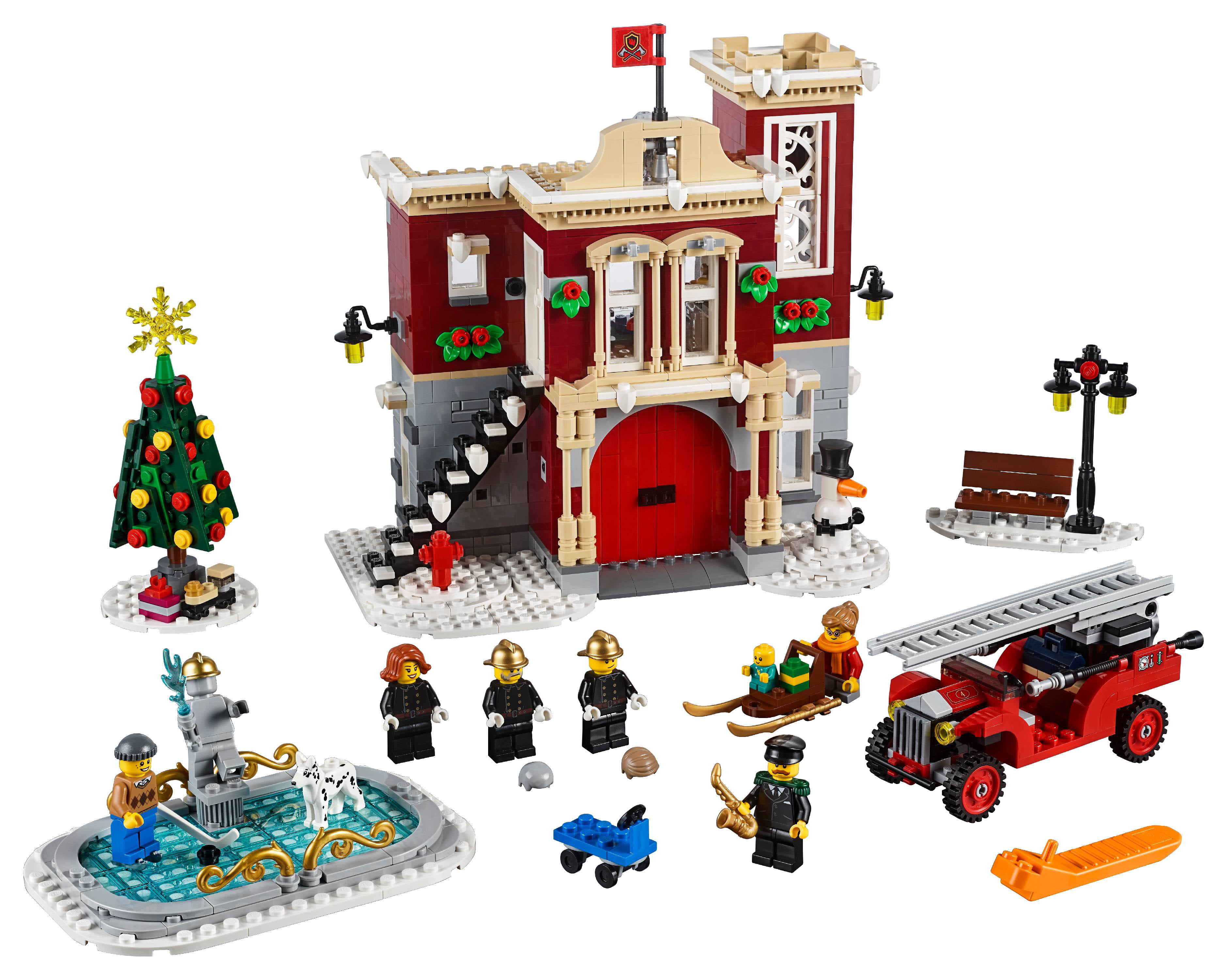 agitation Articulation Overgivelse LEGO Creator Expert Winter Village Fire Station 10263 Building Set -  Walmart.com