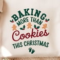 thumbnail image 2 of Baking More Than Cookies This Christmas Embroidered Sweatshirt, Pregnancy Announcement Embroidery Shirt, Mother To Be Xmas Gift, 2 of 5