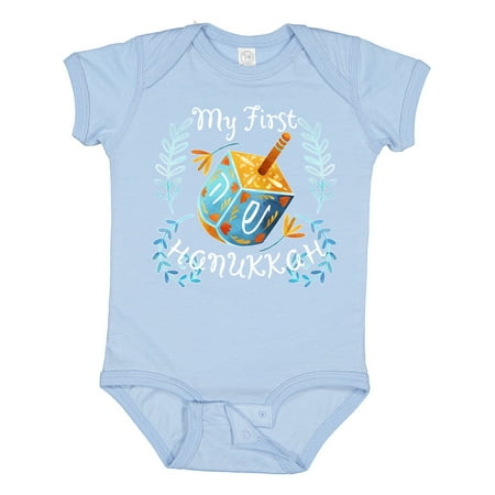 

Inktastic My 1st Hanukkah Dreidel and Laurels Gift Baby Boy or Baby Girl Bodysuit