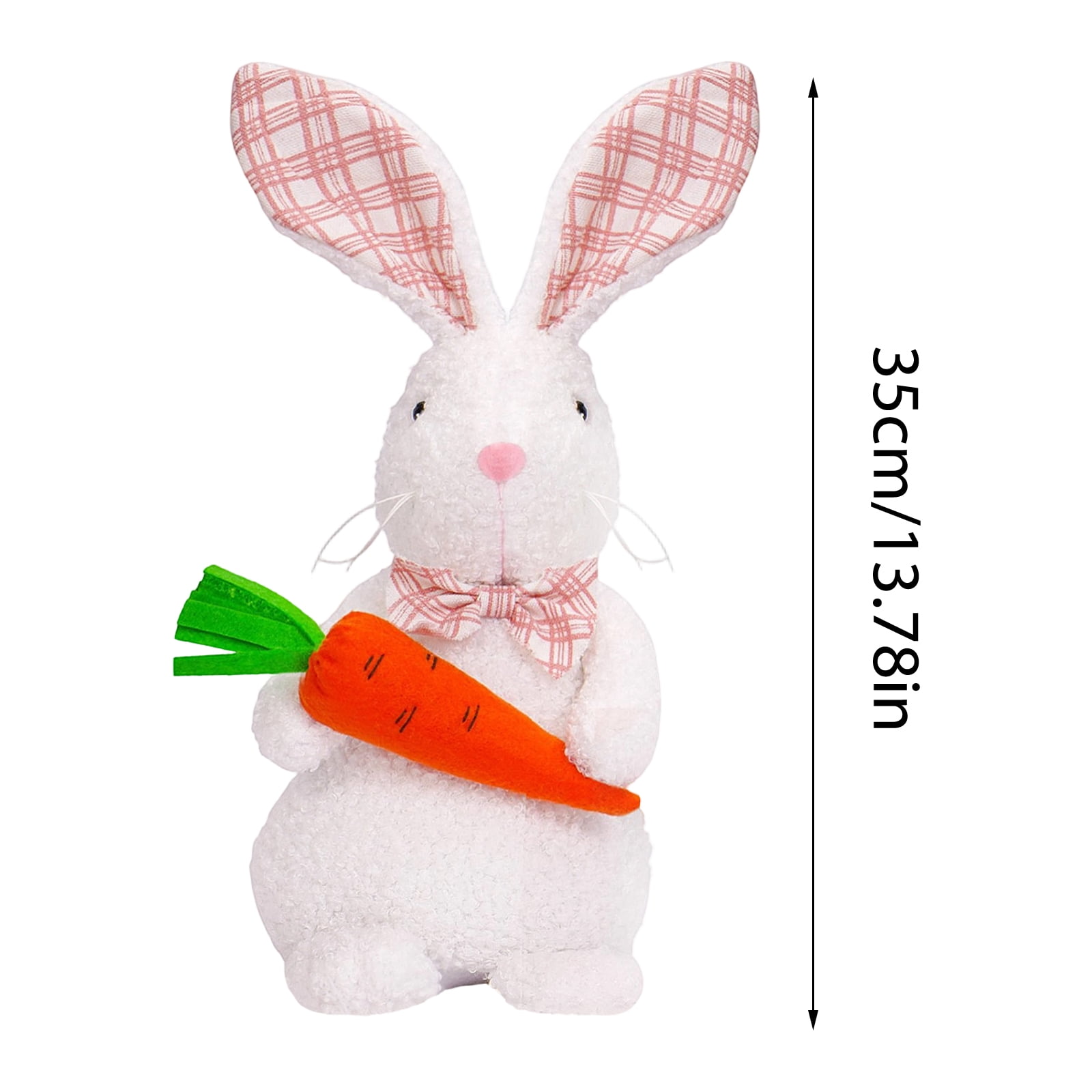 2Pcs 13.78Inch Cute Easter Bunny Stuffed Animals Plush Doll, Soft Plush Toy for Birthday Christmas Valentines Easter Holiday Gifts, Easter Basket Stuffers