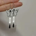 thumbnail image 4 of Pendientes colgantes de mariposa para mujer, hechos a mano, largos, estilo bohemio occidental, con borlas, regalo de joyería de San Valentín, 4 of 5