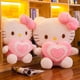 thumbnail image 4 of Muñecos de peluche de gato Hello Kitty de Sanrios Anime, juguete de peluche, gatito súper lindo, almohada de gatito con corazón rosa, regalos de Navidad para niños, 4 of 4
