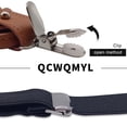thumbnail image 6 of QCWQMYL Suspenders for Men Heavy Duty Leather Bright Brown Braces 6 Buttons Gift Black, 6 of 6