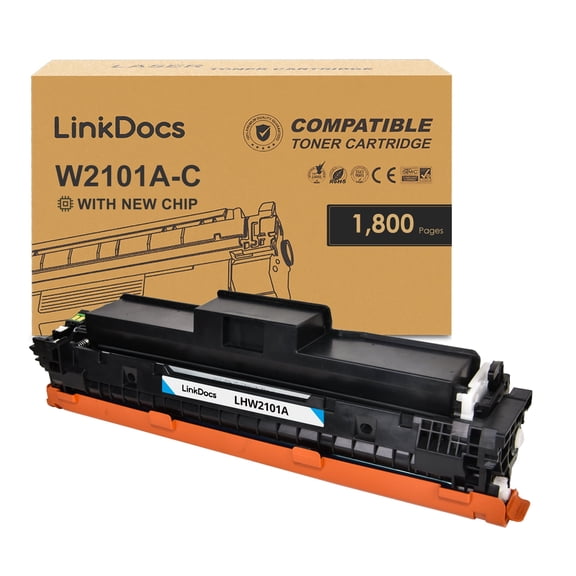 LinkDocs 210A Cyan Compatible Toner Cartridges (with New Chip) Replacement for HP 210A W2101A C used with HP Color Laserjet Pro MFP 4301fdw 4301fdn Pro 4201dw 4201dn Series Printer