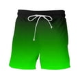 thumbnail image 7 of IYTR Shorts for Men Gradient Color Summer Casual Shorts Elastic Waist Drawstring Beach Shorts Lightweight with Pockets Shorts Green XXXL, 7 of 7