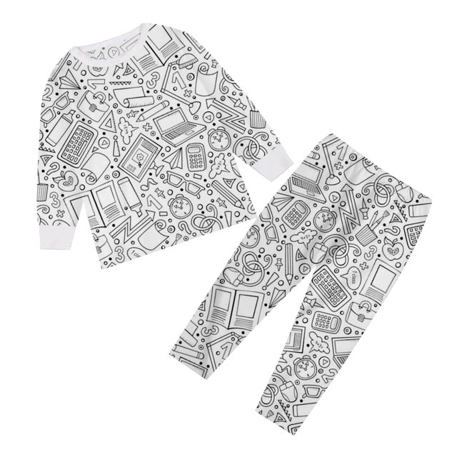 Little Boys Diy Hand Painted Homewear Set Colouring Pajama Sets Can Play With R For Kids Vêtements Pour Enfants Size 6-7T