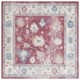 thumbnail image 4 of SAFAVIEH Phoenix Paisley Floral Area Rug, Red, 6'7" x 6'7" Round, 4 of 4
