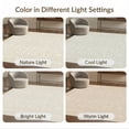 thumbnail image 7 of ODIKA 4'x6' Beige Boho Lattice Cream Bohemian Washable Area Rug Interlocking Trellis Repeat Neutral Minimalist Motif Layout for Home Office, Under Desk, Non-Slip Chair-Friendly, Flatwoven, 7 of 7