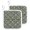 Green, variant on Interlocking Loops Bronze Pot Holders for Kitchen Heatproof Potholder, 4 Pack Geometric Middle Century Modern Hot Pads Multipurpose Oven Pads Terry Cloth Potholders Trivet for Cooking and Baking