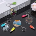 thumbnail image 2 of YIEMEEN 12/24Pcs Circle Discs Transparent Round Acrylic Blank + Tassel Pendant Keychain, 2 of 12