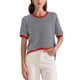 thumbnail image 1 of INSPIRAR CHIC Camiseta de Punto de Rayas de Manga Corta con Cuello Redondo para Mujeres Verano 2XL Negro, 1 of 6
