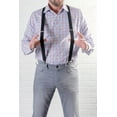 thumbnail image 6 of E-Living Store Men's 30mm Woven Expandable Braided Stretch Suspenders w/ Heavy Duty Clips, Dark Grey, 6 of 8