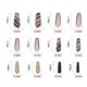 thumbnail image 3 of Fiudx Uñas Postizas de Longitud Media, 24 Tabletas con Diseño, Set de Uñas Adhesivas para Mujer (1 Ml), 3 of 6