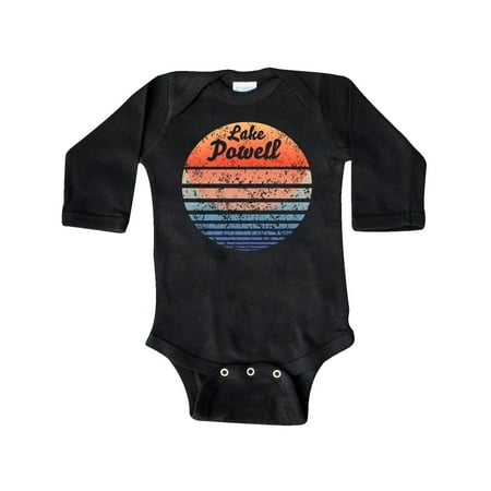 

Inktastic Lake Powell Distressed Retro Sunset Gift Baby Boy or Baby Girl Long Sleeve Bodysuit