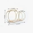 thumbnail image 3 of Efavormart 2-Tier Geometric Floating Shelf, Wall Hanging Shelves With Gold Double Hoop Design - 10"H x 18"L for Living Room, Bedroom, Kitchen, Bathroom, Study Room, Garden Sheds, Wall Decoration, 3 of 11