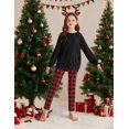 thumbnail image 5 of Arshiner Girls 2 Piece Outfits Long Sleeve Raglan Top with Pockets and Slim Fit Pants Daily Wear Set, 5 of 6
