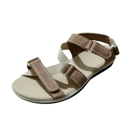 

gvdentm Womens Wedge Sandals Casual Thick-soled Outdoor Fashion Shoes Breathable Leisure Women s Pride Sandals Women
