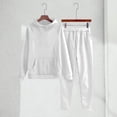 thumbnail image 2 of JUMEYU School Girl Outfit Girls Clothing Set 2 Pcs Soft Crewneck Long Sleeve Top+Leggings Loose Outfits Size 13-14 (White,13-14 Years), 2 of 9