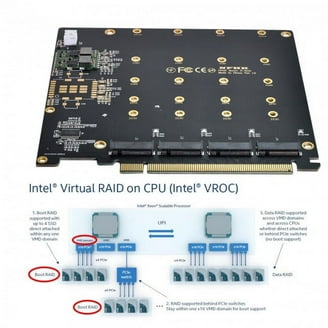SABRENT 4-Drive NVMe SSD to PCIe 4.0 X 16 Adapter Card with Active