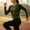 Army Green, variant on Womens Long Sleeve Athletic Shirts Crew Neck Side Drawstring Workout Tunic Top,Size M