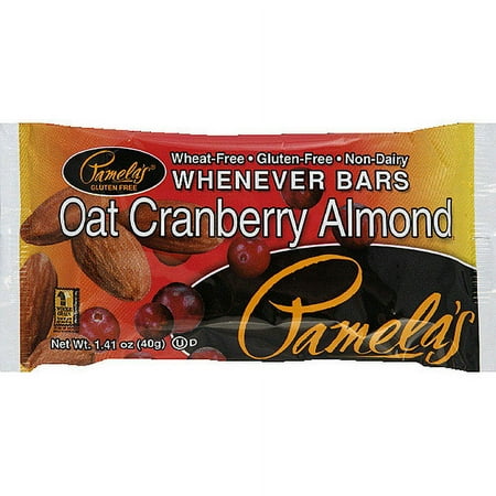 Pamela's Products Whenever Bars Oat Cranberry Almond Snack Bar, 1.41 oz, (Pack of 12)