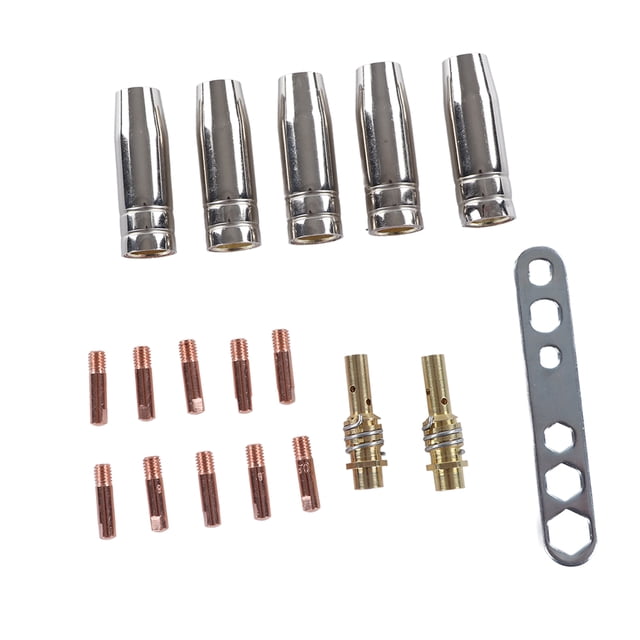 Contact Tip Set, Copper Welding Torch Nozzle For MB15 15AK MIG