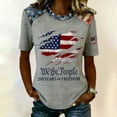 thumbnail image 2 of Trgacdwlo 1776-2026 Flag Print 250 Year American Anniversary Shirt Independence Day 4th July Shirts for Women Birthday Short Sleeved Tunic Tops for Women, 2 of 4