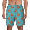 thumbnail image 3 of Uemuo Funny Chicken Pattern Mens Swim Trunks Quick Dry Board Shorts with Mesh Lining, Stretch Beach Shorts Quick Dry No-Chafing Board Shorts-Medium, 3 of 9