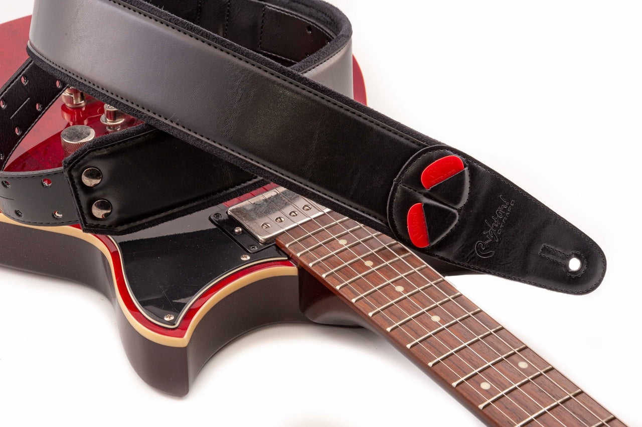 RightOn! Mojo Charm-60 Guitar Strap – Stylish & Comfortable - Black