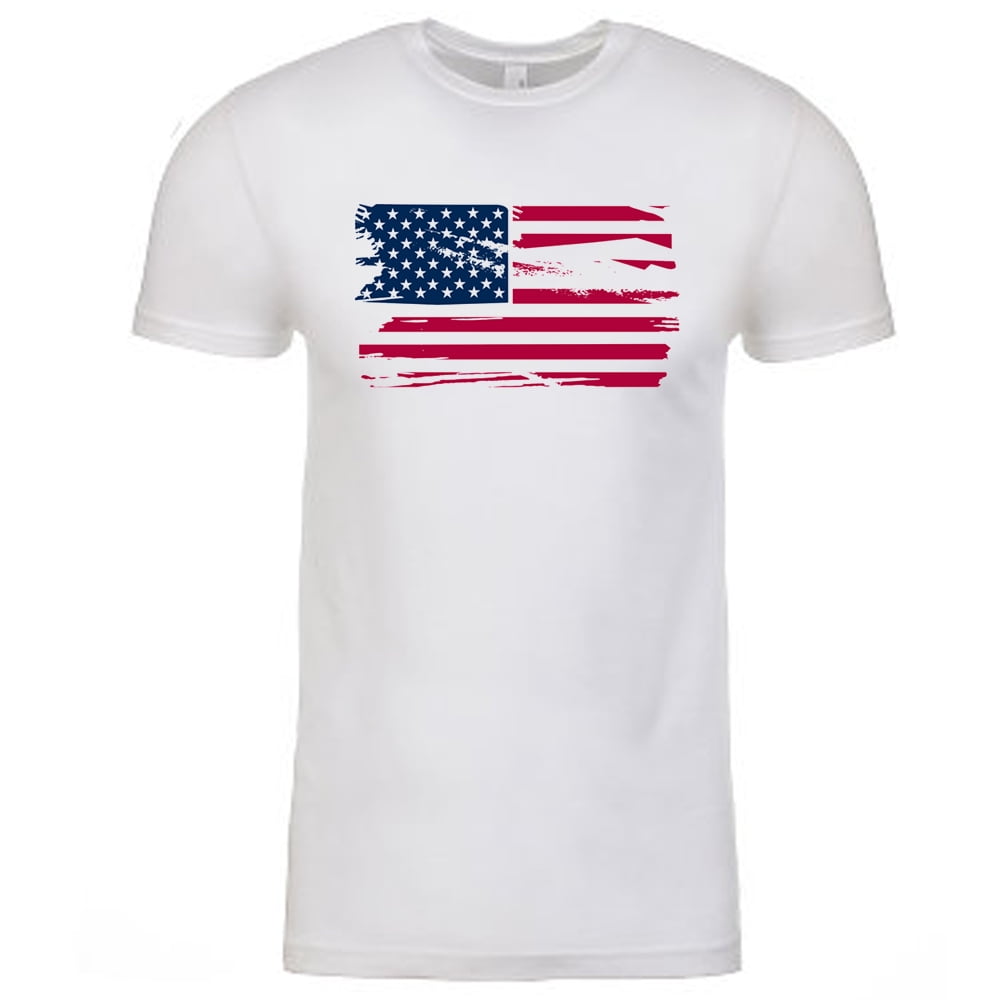 USA Flag Patriotic Unisex Sweatshirt Crewneck White Independence Day Gift 