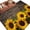 Yellow, variant on Yellow Sunflowers Area Rugs 5'x7', Washable Small Throw Rugs for Laundry Room Playroom, Farmhouse Brown Wooden Country Plants Indoor Outdoor Rug Non-Slip Low Pile Carpet Runner Reversible Floor Mats