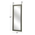 thumbnail image 3 of Over The Door Mirror Full Length, 44"x18" Door Mirror Full Length with Wood Frame, Full Length Mirror Over The Door with 2 Hangers Removeble, Hanging Mirror for Door or Wall Mounted Mirror, 3 of 7