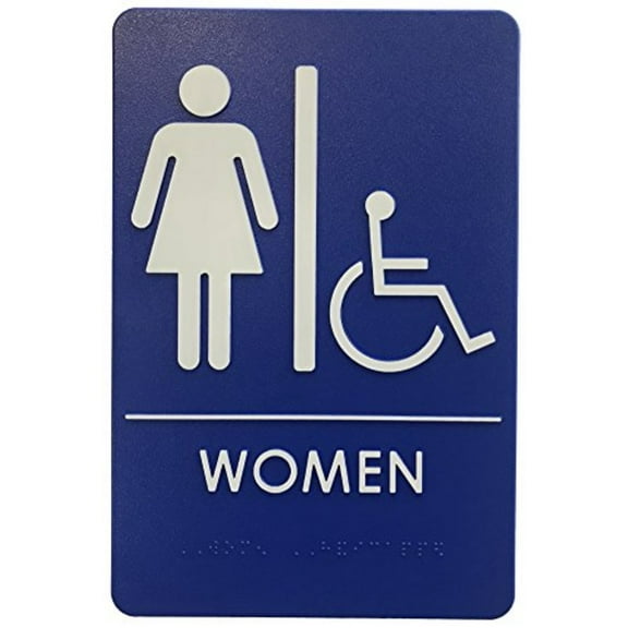 Women’s Restroom Sign, ADA-Compliant Bathroom Door Signs for Offices, Businesses, and Restaurants | Made in USA (1)
