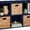 Navy 6-Cube, variant on Bookcase 8-Cube Storage Organizer, 11in Shelf Opening, Bookshelf, Toy Storage, Customizable w/ 3 Removable Back Panels - Navy
