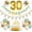 30, variant on KISPATTI 30th Birthday Decorations for Men and Women, Green and Gold Balloon Set with Banner, Cake Topper and Garland, Jungle,Themed Party Supplies