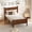 Dark Walnut, variant on Noble House Queen Platform Bed with Headboard and Footboard, Wood Frame, Black