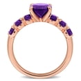 thumbnail image 6 of Everly Women's 2 1/2ct TGW African Amethyst Amethyst Rose Silver Oval 7-Stone Ring, 6 of 10